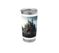 Un hermoso mundo de fantasía del castillo de cuento de hadas Vaso térmico de acero inoxidable de doble pared