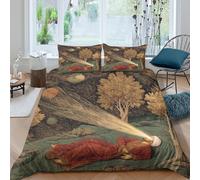 Un Hombre con una túnica roja ondeante, su Tercer Ojo irradia luz Juego De Cama Impresión 3D,para Funda Nórdica con Cremallera,Fundas De Almohada Suave Transpirable para Niñas Y Niños King（220x240cm）