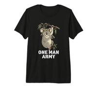 Un Hombre Ejército Koala Soldado Militar Camuflaje Badass Camiseta Premium