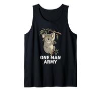Un Hombre Ejército Koala Soldado Militar Camuflaje Badass Camiseta sin Mangas