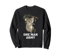 Un Hombre Ejército Koala Soldado Militar Camuflaje Badass Sudadera