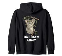 Un Hombre Ejército Koala Soldado Militar Camuflaje Badass Sudadera con Capucha