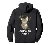 Un Hombre Ejército Koala Soldado Militar Camuflaje Badass Sudadera con Capucha