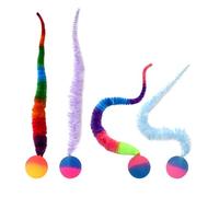 Un Juego de 4 Palos de Provocación para Gatos Bola Elástica Bola de Cola Larga El Salto Utilizado por El Gato Juguetes Interactivos para Mascotas