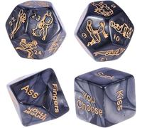 Un Juego de 4 Piezas de plástico para una Fiesta romántica de Dados Juego de Dados Dados Dados Regalo de Chica de Despedida de Soltero