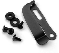 Un juego de funda negra para cinturón, clips de cintura de metal Kydex, kit de funda de cuchillo Kydex, reemplazo de clip de cuchillo, clip de cinturón de metal para fundas de cuchillos, fabricación