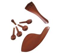 Un juego de mentonera de violín de madera de azufaifa, perilla de dibujo, cordal de violín accesorios violín (Size : 1/2)