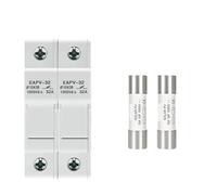 Un Juego De Portafusibles CC Paralelo 2P 10 * 38mm Protector De Protección De Sistema Fotovoltaico De Base PV 1000V 6A-32A De Alto Voltaje GpV(6A,EAPV-32-2P)