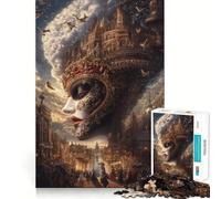 Un Juego de Rompecabezas de 1000 Piezas Una Mascarada más allá de la Realidad para aliviar el estrés Impresión en Alta definición Regalo Ideal para Toda la Familia (38x26cm)