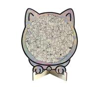 ＡＷＨＡＯ Un Juguete Decorativo Y Portátil de Madera con Forma de Gato, Ideal para Desarrollar La Coordinación Ojo-Mano. Un Animal de Madera único, Com, Estilo F