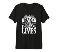 Un Lector Vive mil Vidas Cita literaria Camiseta Premium