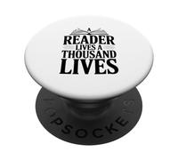 Un Lector Vive mil Vidas Cita literaria PopSockets PopGrip Adhesivo