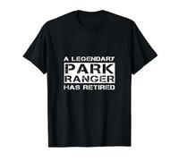 Un Legendario guardaparques ha Retirado la jubilación de un guardián Forestal Camiseta gráfica económica, Hombre, Negro, XL