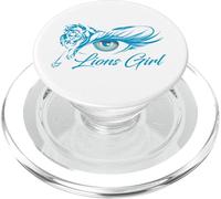 Un león en un Ojo de niña Leones Girl Deporte Fan Espíritu de Equipo PopSockets PopGrip para MagSafe