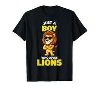 Un león Genial con Gafas de Sol, Solo un niño al Que le encantan los Leones Camiseta