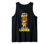Un león Genial con Gafas de Sol, Solo un niño al Que le encantan los Leones Camiseta sin Mangas
