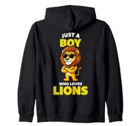 Un león Genial con Gafas de Sol, Solo un niño al Que le encantan los Leones Sudadera con Capucha