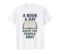 Un Libro al día Mantiene alejada a la Gente introvertida Divertida Camiseta