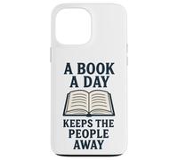 Un Libro al día Mantiene alejada a la Gente introvertida Divertida Carcasa para iPhone 13 Pro MAX