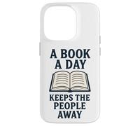 Un Libro al día Mantiene alejada a la Gente introvertida Divertida Carcasa para iPhone 14 Pro