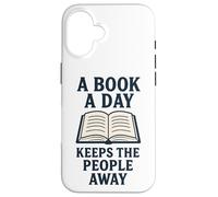 Un Libro al día Mantiene alejada a la Gente introvertida Divertida Carcasa para iPhone 16