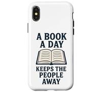 Un Libro al día Mantiene alejada a la Gente introvertida Divertida Carcasa para iPhone X/XS
