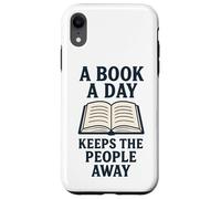 Un Libro al día Mantiene alejada a la Gente introvertida Divertida Carcasa para iPhone XR