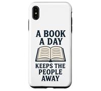 Un Libro al día Mantiene alejada a la Gente introvertida Divertida Carcasa para iPhone XS MAX