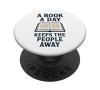 Un Libro al día Mantiene alejada a la Gente introvertida Divertida PopSockets PopGrip Adhesivo