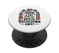 Un Libro Al Día Mantiene Alejado El Colapso Mental Ratón De PopSockets PopGrip Adhesivo