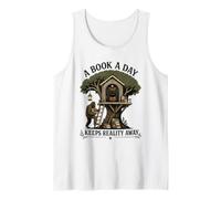 Un Libro al día Mantiene la Realidad lejos Bigfoot Mothman Reader Camiseta sin Mangas