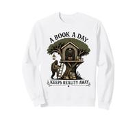 Un Libro al día Mantiene la Realidad lejos Bigfoot Mothman Reader Sudadera