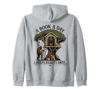 Un Libro al día Mantiene la Realidad lejos Bigfoot Mothman Reader Sudadera con Capucha