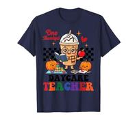 Un Libro de café Helado de Calabaza con Texto en inglés Thankful Toddler Teacher Camiseta