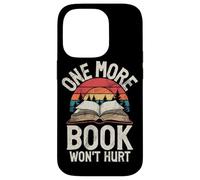 Un libro más no hará daño al lector de lectura de libros retro Bookworm Carcasa para iPhone 14 Pro