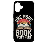 Un libro más no hará daño al lector de lectura de libros retro Bookworm Carcasa para iPhone 16