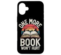 Un libro más no hará daño al lector de lectura de libros retro Bookworm Carcasa para iPhone 16 Plus