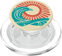 Un Lindo Arte Minimalista de vagabundo de Playa para los ama PopSockets PopGrip para MagSafe