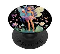 Un lindo hada con helado para un ambiente dulce PopSockets PopGrip Adhesivo
