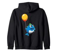 Un Lindo pez Vuela con un Globo. pez Volador Sudadera con Capucha