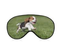 Un lindo y divertido cachorro de un beagle para dormir con correa ajustable, cómodo y suave, ayuda para dormir, máscaras de ojos que bloquean la luz
