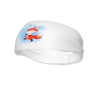 Un lindo zorrito caminando bajo un paraguas bajo la lluvia. Diademas para hombre y mujer. Banda deportiva antideslizante que absorbe la humedad para gimnasio, baloncesto, yoga.