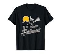 Un Lobo Aullando en el noroeste del Pacífico PNW Vintage al Camiseta