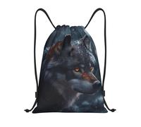 Un Lobo Con Hermosos Ojos Impreso Mujer Hombre Mochila Con Cordón Plegable Bolsa De Deporte Casual Bolsa De Gimnasio Para Viaje Yoga Fútbol Senderismo