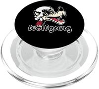 Un Lobo de Dibujos Animados Nombre Wolfgang con Mozart Peluca del Siglo XVIII PopSockets PopGrip para MagSafe