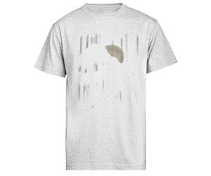 Un Lobo En La Noche Camiseta De Manga Corta De Hombre Gris