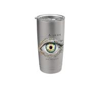 Un look into the future, diseño de ojo futurista de ciencia ficción Vaso térmico de acero inoxidable de doble pared