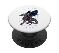 Un Look into The Future Dragón Futurista Scifi Design PopSockets PopGrip Adhesivo