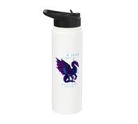 Un look into the Future Dragón Futurista SciFi Design Stainless Steel Insulated Water Bottle
