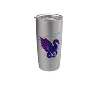 Un look into the Future Dragón Futurista SciFi Design Vaso térmico de acero inoxidable de doble pared